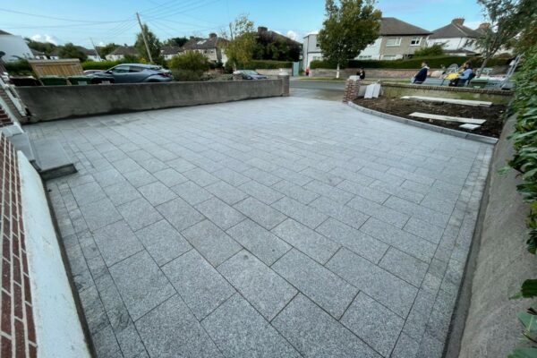 Driveway With Natural Granite Slabs And Cobbles In Goatstown, Dublin (5)