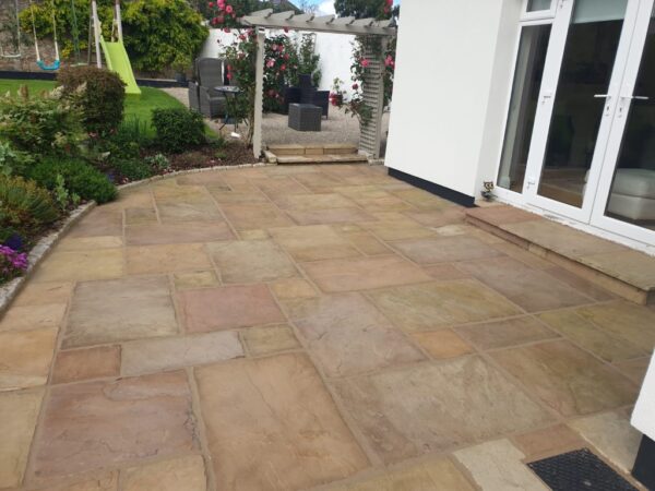 Camel Dust Sandstone Patio In Stillorgan, Dublin (5)