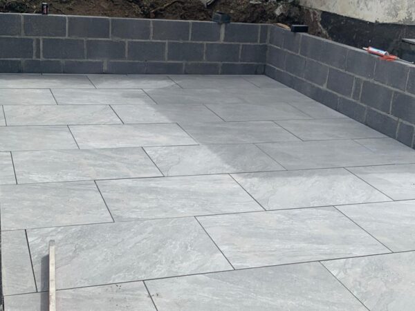 Porcelain Tiled Patio With Steps And Walling In Saggart, Co. Dublin (3)