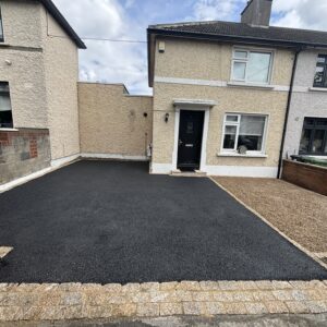 Asphalt Driveway With Granite Cobbles in Cabra, Dublin