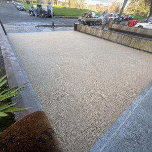 Resin Driveway With Silver Granite Borders in Cabra, Dublin